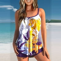 Tking Fashion Women kupaći kostimi Slim Fit tiskani remen Split Boxer Hratke za kupaći kostim kupaćim