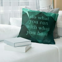 Artverse Quotes Fau Gemstone Učinite ono što možete ponuditi podne jastuk - standard preveliki