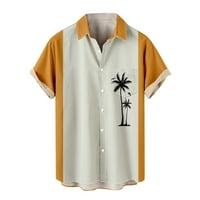 Muške ljetne plažne košulje casual čvrstim tasterima kratki rukav na vrhu čišćenja sa džepom ponude