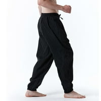 Vivianyo HD hlače za muškarce Muškarci Ležerne modne pruge Elastične srednje struke Hlače Sport hlače