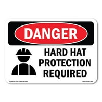 Znak opasnosti - potrebna je zaštita od tvrdog šešira