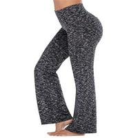 Ženski trening dna laice lagano bljesak joge pantalone široke noge elastične visokog struka casual hlače
