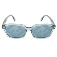Fendi Plavo ogledalo logotip pravokutnog muških sunčanih naočala FE40025F 57