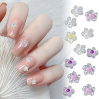 3D cvjetni nakit za nokte 3D akrilni reč za rinestone Pink bijeli plavi cvijet akrilni opružni nakit
