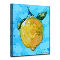 Kurirani nomadski citrus na Aqua 'Botaničko platno Zidno Art 30 W 40 H