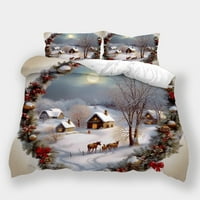 3D prekrivač pokrivača crtane sniježne kućne jastučnice božićne životinjske dekore mekih pokrovnih pokrova