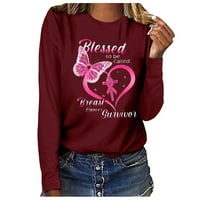 Košulja svijesti o raku dojke za žene suncokretorni vrpca vjera nada da se ljubi grafički majica dugih