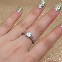 Xinqinghao Temperament Squament Diamond prsten Četiri prong vjenčanje Jednostavni dijamant cirkon ring