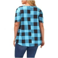 Majice kratkih rukava za žene kratki rukav bluze Regularne fit t majice Pulover tees vrhovi plairani