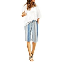 Riforla Women Hlače Žene Ležerne prilike za lagene struk ljeto Mekane slatke kratke hlače sa džepovima