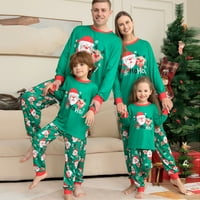 Homchy Božić roditelj-dječji obiteljski set kućnog tiskanog božićnog pidžama dvodijelni set