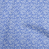 Onuone poliester Spande srednje plave tkanine azijski japanski cvjetni obrtni projekti Dekor tkanina