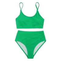 Dvodijelni setovi kupaći kostim sportove grudnjak stil lift zelenog xl