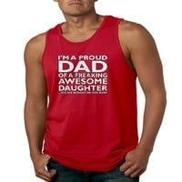 Divlji Bobby, ponosni tata strašne kćeri, očev dan, muškarci grafički tenk top, crveni, 3xl