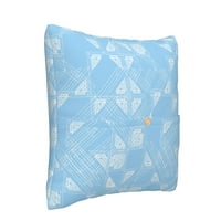 Posteljina jastučni koferi, plavi geometrijski uzorak ukrasni bacanje kvadratnih jastuka s džepovima
