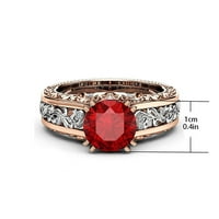 Ženska razdvajanje boja Ruža Gold Ring Moda Luksuzni vjenčani angažman cvjetni prsten ženski elegantan