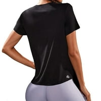 Žene Activewear Sports Tees & Rezervoari Grafički print Okrugli vrat Srednje rastezanje crna m