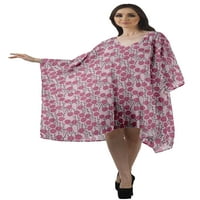 Moomaya Georgette Short Caftan midi haljina na plaži Cover Up Womens Kaftan