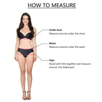 Fouseyashe bikinis za ženske kupaće kupaće kostime Čvrsta luk vezati visoki rez bandeau bikini set dva