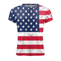 Luiyenes muns patriotska majica puna sječena američka zastava klasična fit polo majica