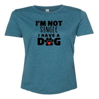 Nisam samac Imam pseću dame Bella + platno kratki rukav majica-Heather Teal-mali