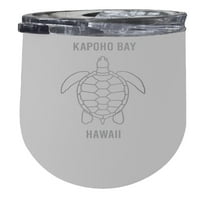 Kapoho Bay Hawaii oz bijeli lasersko izolirano vino od nehrđajućeg čelika