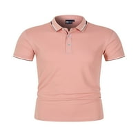 Voguele muns bluza rever vrat Ljetni vrhovi dugmad polo majica plaža Tee atletic t majice ružičasta