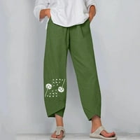 Novogodišnje ljetna odjeća za žene, AXXD High Squaist Ravne cijevi Petka pantalone Ženske hlače Odjeća
