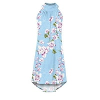 Jsaierl Ljetne haljine za žensko cvjetno printsko plaža haljina bez rukava linijska haljina krada Clossey