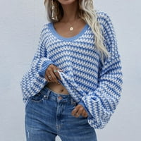 Entyinea ženski lagani kardigan prevelizirani džemper za kornjače u trendy rebrasti pleteni pulover