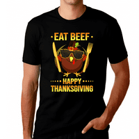 Smiješne majice za zahvalnosti za muškarce Govesna košulja Thanksbliiving Majica Funny Turska Košulja