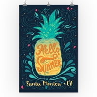 Santa Monica, Kalifornija, Pozdrav ljeto, ananas