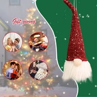 Božićno drvca za viseći ukrasi Tomte sa LED svjetlom visećim lutkama