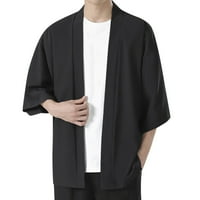 Muška majica Ležerne prilike modernog muškog ljetna košulja Solid Kimono poluotporni elegantni vrhunska