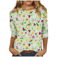 Košulje za žene za žene Slatko cvijeće Ispiši grafičke masene bluze casual plus veličina osnovnih vrhova