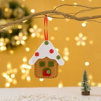 Nove božićne ukrase Tkanina Mala kuća Privjesak Božićna stablo Privjesak Privjesak Atmosfera ukrašava