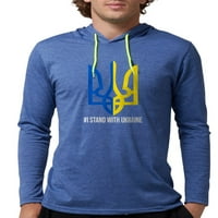 Cafepress - Stojim sa ukrajinskim zastavama Supp majica s dugim rukavima - majica s kapuljačom