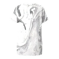 Modni ženski V izrez Ležerne prilike za ispis, majica s kratkim rukavima