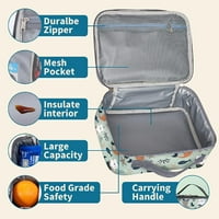 Dječja kutija za ručak, izolirana torba za ponovno za višekratnu upotrebu s vodootpornim oblogom, termički
