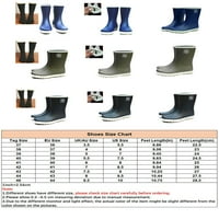 Oucaili Womens Muške čizme otporne na klizanje otporna na gume široku teletu Calf radna cipela sa obloženim