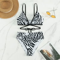 Žene kupaćih kostima Ženske trake Striped Split kupaći odijelo Bikini set plus veličina kupaći kostim