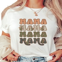 Glonme majica za žene kratki rukav ljetni vrhovi mama majica za odmor udobnost pulover labavo slovo ispis tunika bluza u stilu d s