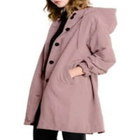 Beiwei Dame Jacket Hoodie Ownewewer Wirloser Overcoat vrećice Ženske kaput s kapuljačom s dugim rukavima