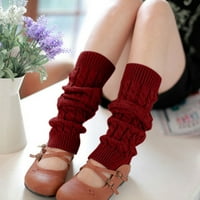 PLOKNPLQ Snaga za žene za žene Modne žene Zimska toplina za toplije noge Pletene kukičane čarape Čarape