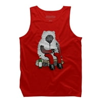 Wolf u ovčjoj odjeći mens crveni grafički tenk top - Dizajn od strane ljudi s