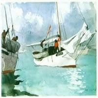 Ribolovni čamci Key West-Homer Platnena ili štampana zidna umjetnost