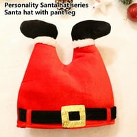 Kunyu Funny Christmas Hat Creative Santa Claus Noge Hat Flannel Clown Cape za božićnu zabavu