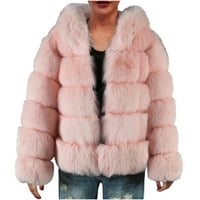 Topli zimski kaputi za žene topli kaput zimski V izrez Outerwear PINK XL