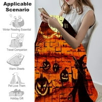 Halloween pokrivač sa jastukom, plesna deka za lubanje za dnevnu sobu DEKOR DEKORA, 020,59x79 ''