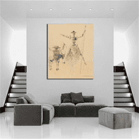 Salvador Dali Wall Art Dalí Don Quiote Uokvirila slikanje Platno Art za spavaću sobu DEKORACIJA UKLJUČENO